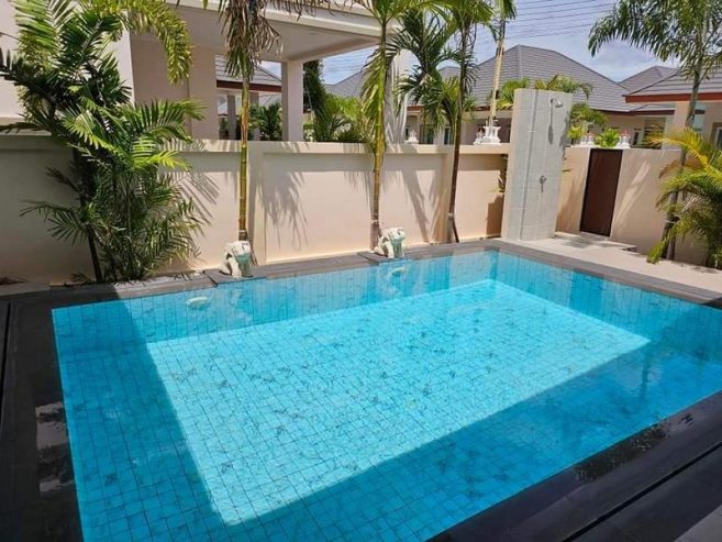 ให้เช่าบ้านเดี่ยว 1 ชั้น หมู่บ้านดุสิตการ์เด้น 6 บ้านพลูวิลล่า Pool Villa Pattaya